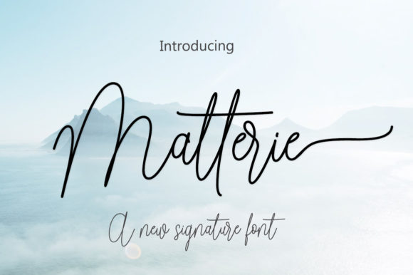 Matterie: A Handwritten Font for Distinctive Branding and Design