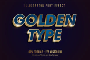 Metallic Shiny Gold Text Effect for Designers