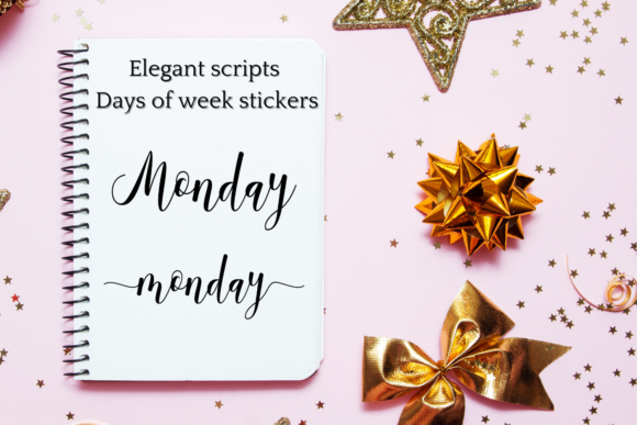 Script Stickers, Names of Week Scripts