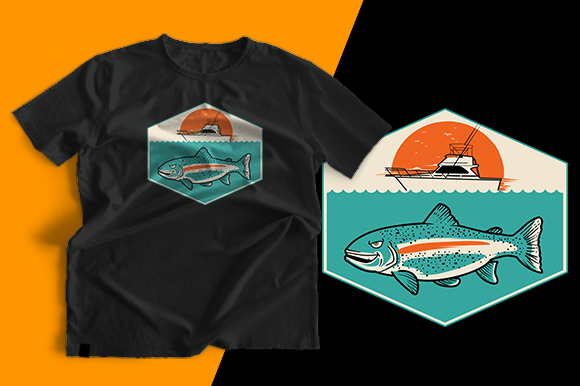 T-shirt Design - Bigger Boat from Fish: A Versatile Graphic for Creative Wearables